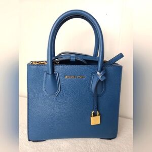 NEW Michael Kors Mercer Medium Accordion Satchel Shoulder Crossbody Bag Cham/Gol